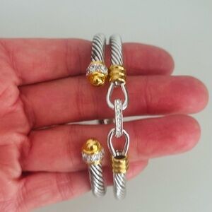 Designer inspired Silver and Gold Women's Bracelet